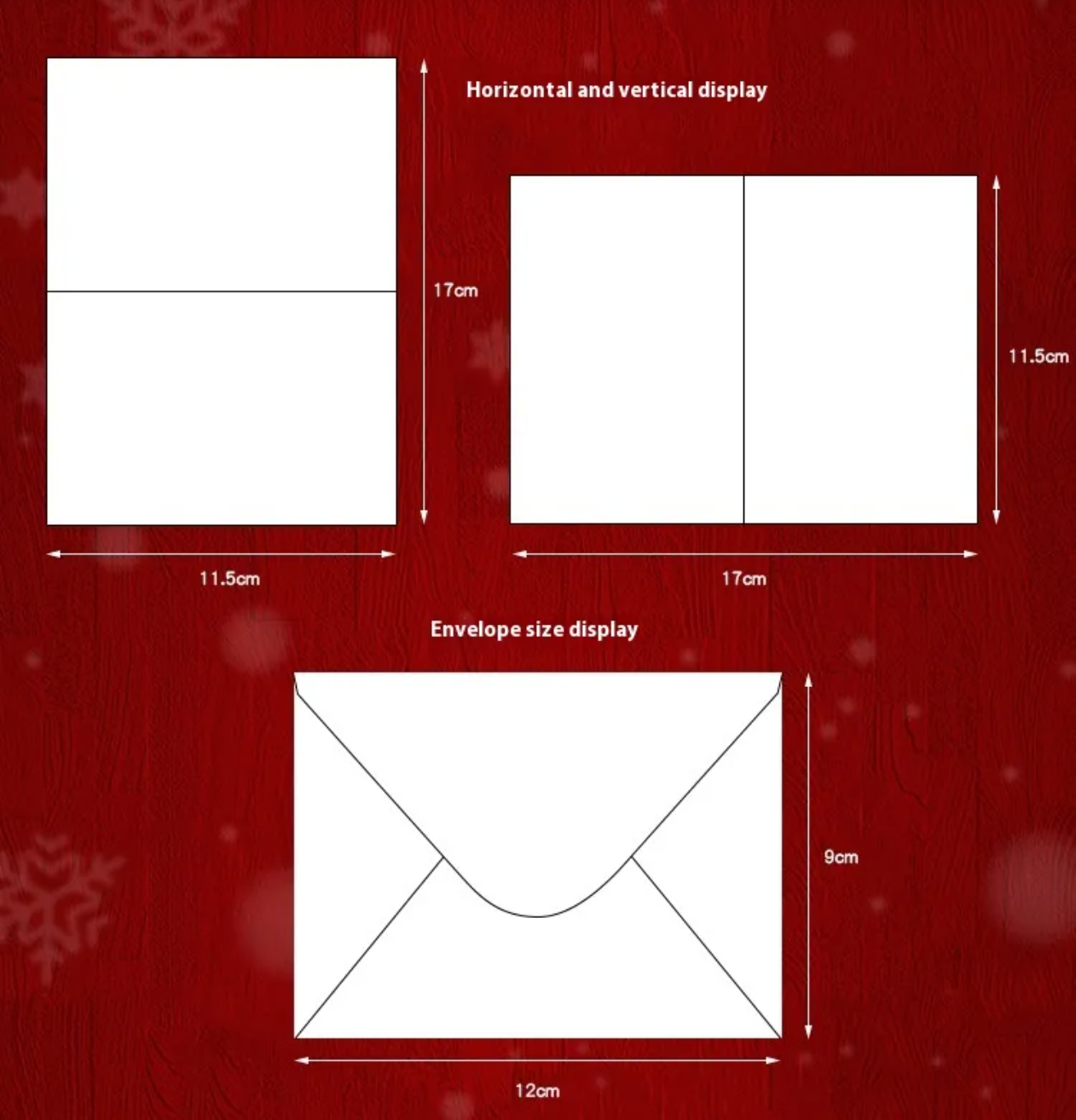 10 PCS Christmas greeting card with envelope