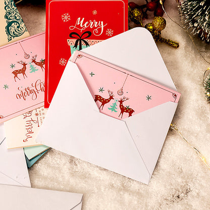 10 PCS Christmas greeting card with envelope